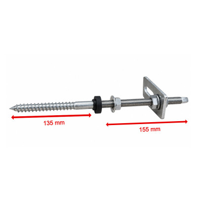 Vis double filetage 12x300 pour bois